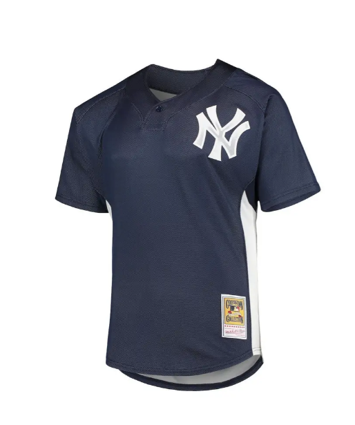 Men s Derek Jeter New York Yankees Mitchell And Ness Navy 2009 Authentic Batting Practice Jersey Official Team Jersey Sports Fan Apparel Official NFL