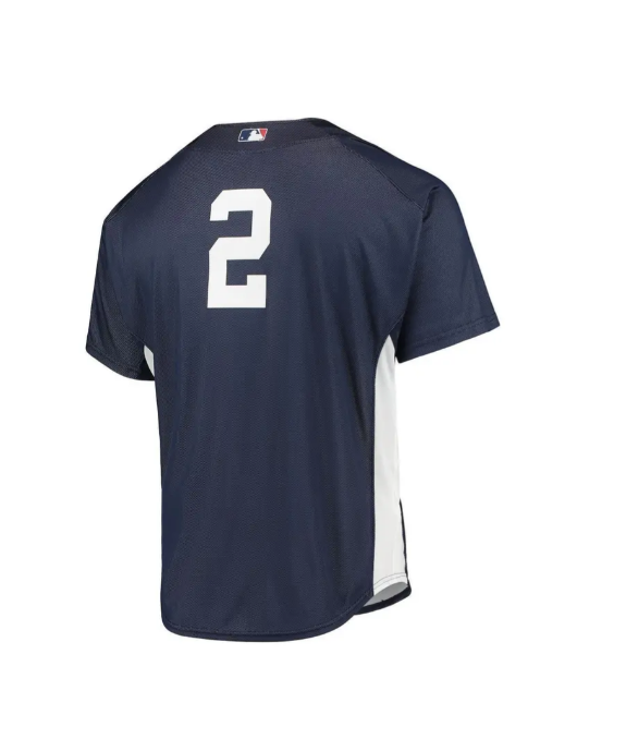 Men s Derek Jeter New York Yankees Mitchell And Ness Navy 2009 Authentic Batting Practice Jersey Official Team Jersey Sports Fan Apparel Official NFL