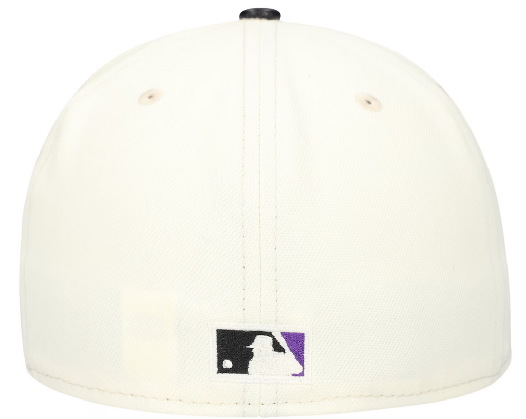 Tampa Bay Devil Rays Cooperstown Collection Cream Black Leather Visor New Era 59FIFTY Fitted Hat Official Team Hat Sports Fan Cap Official NFL Team