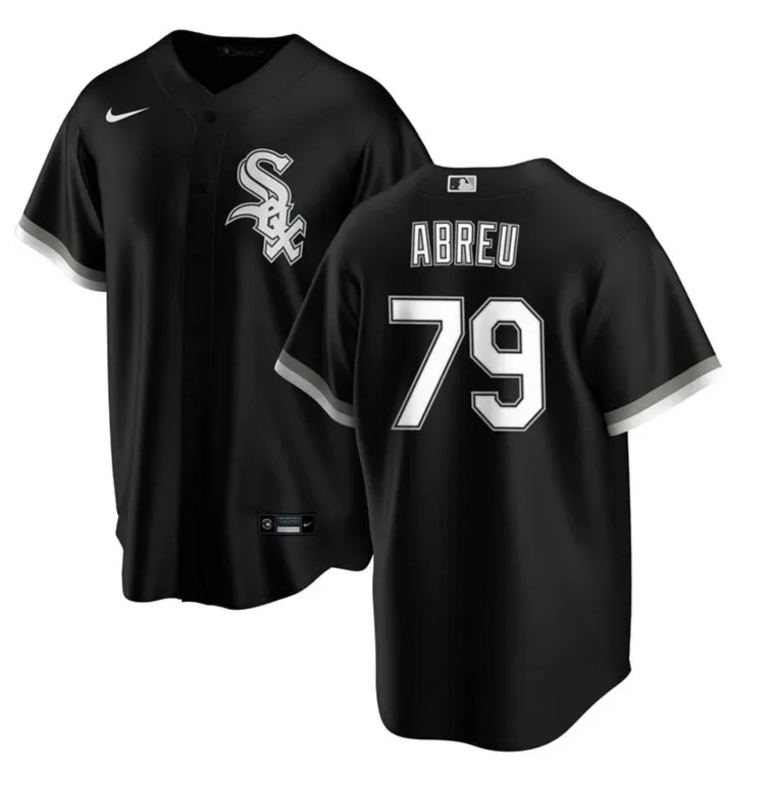 Men s Chicago White Sox Jose Abreu Nike Black Alternate Replica Player Name Jersey Official Team Jersey Sports Fan Apparel Official NFL Team Jersey