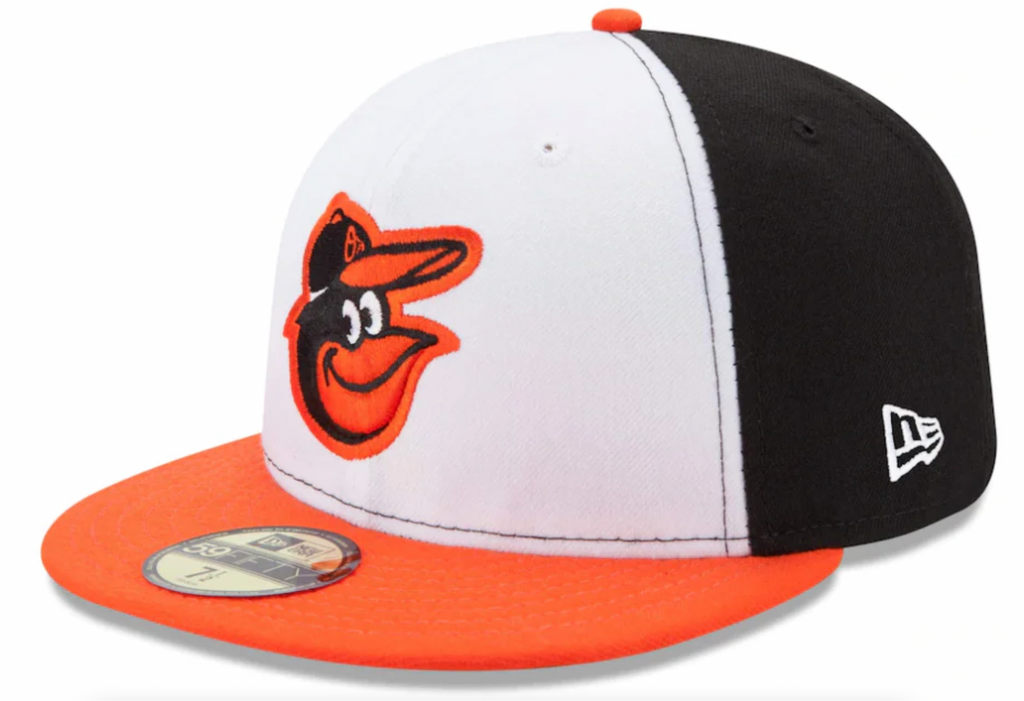 Men s Baltimore Orioles New Era White Orange Home Authentic Collection On-Field 59FIFTY Fitted Hat Official Team Hat Sports Fan Cap Official NFL Team