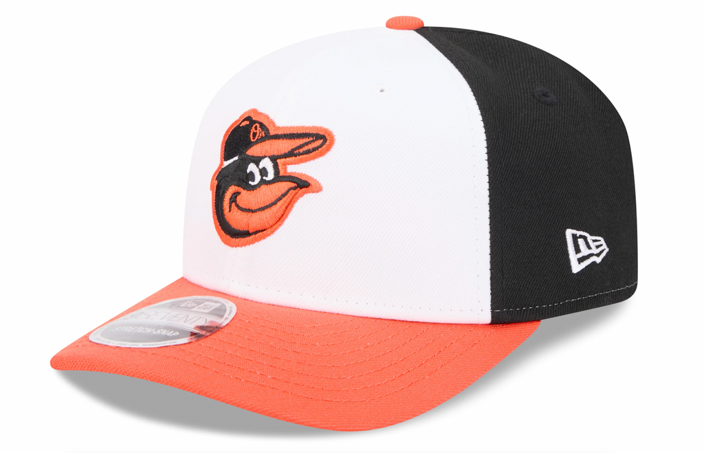 Baltimore Orioles Home New Era Player Replica 9SEVENTY Stretch Snap Adjustable Hat Official Team Hat Sports Fan Cap Official NFL Team Hat Football
