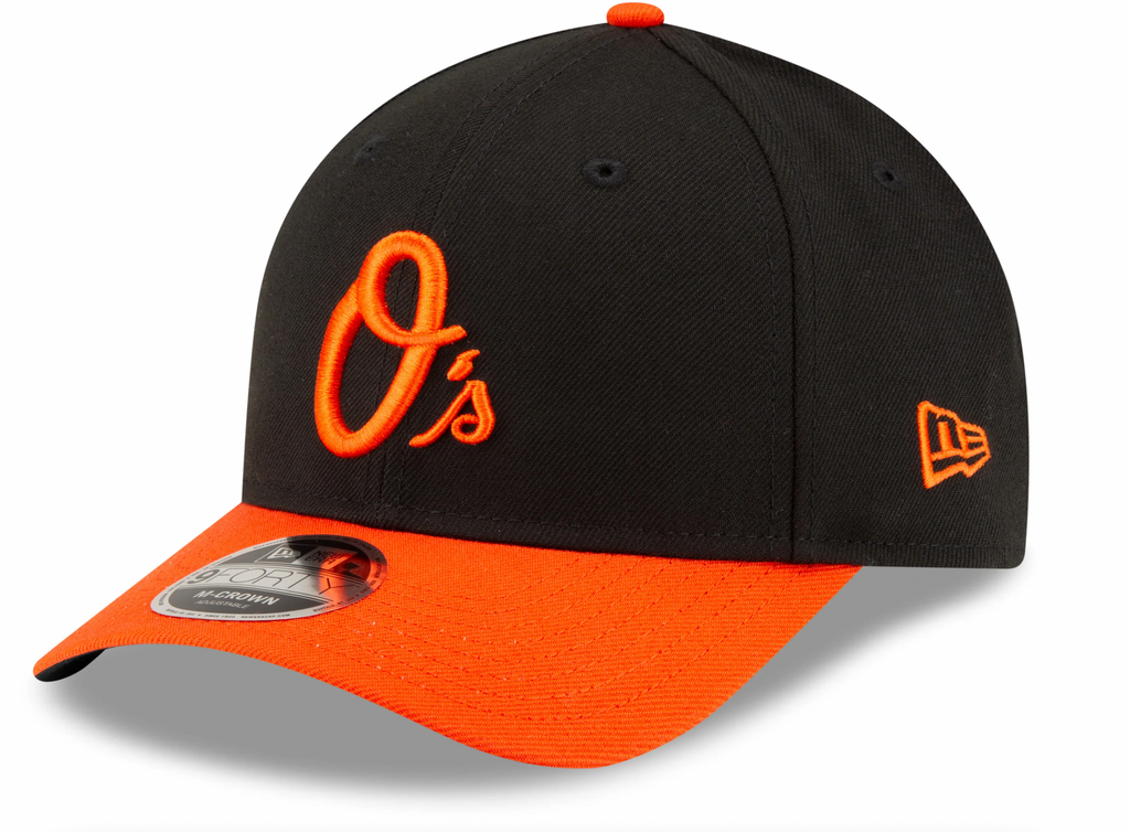 Baltimore Orioles Black Orange Alternate New Era Player Replica M-Crown 9FORTY Adjustable Hat Official Team Hat Sports Fan Cap Official NFL Team Hat