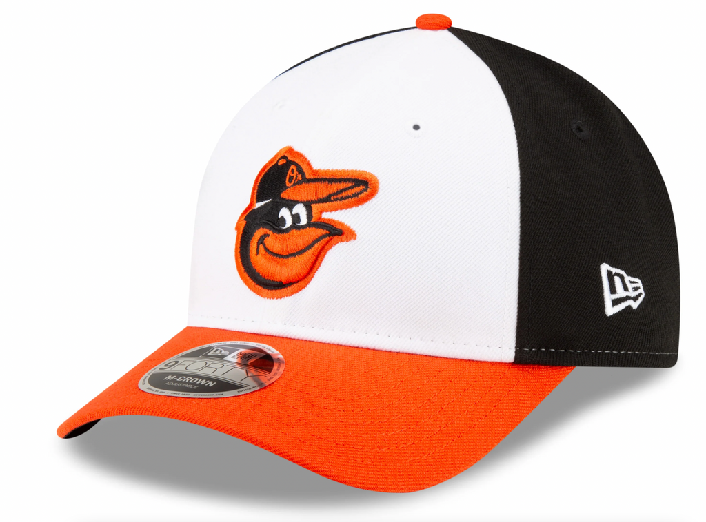 Baltimore Orioles White Orange Black New Era Player Replica M-Crown 9FORTY Adjustable Hat Official Team Hat Sports Fan Cap Official NFL Team Hat