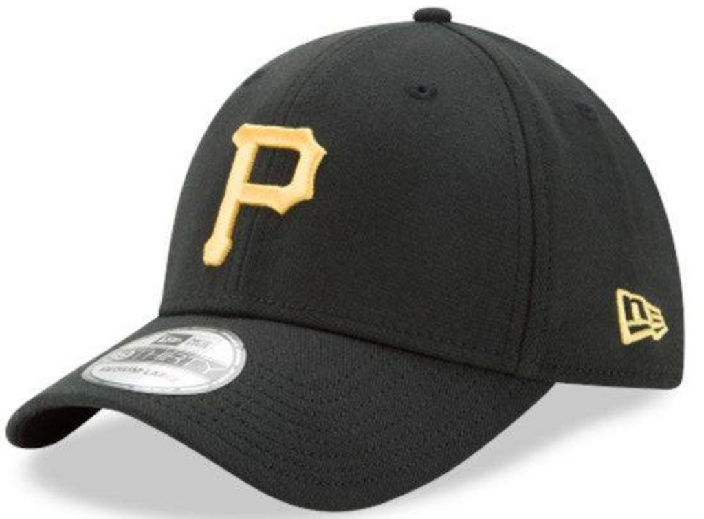 Pittsburgh Pirates New Era 39Thirty Black Team Classic Flex Hat Official Team Hat Sports Fan Cap Official NFL Team Hat Football Fan Cap