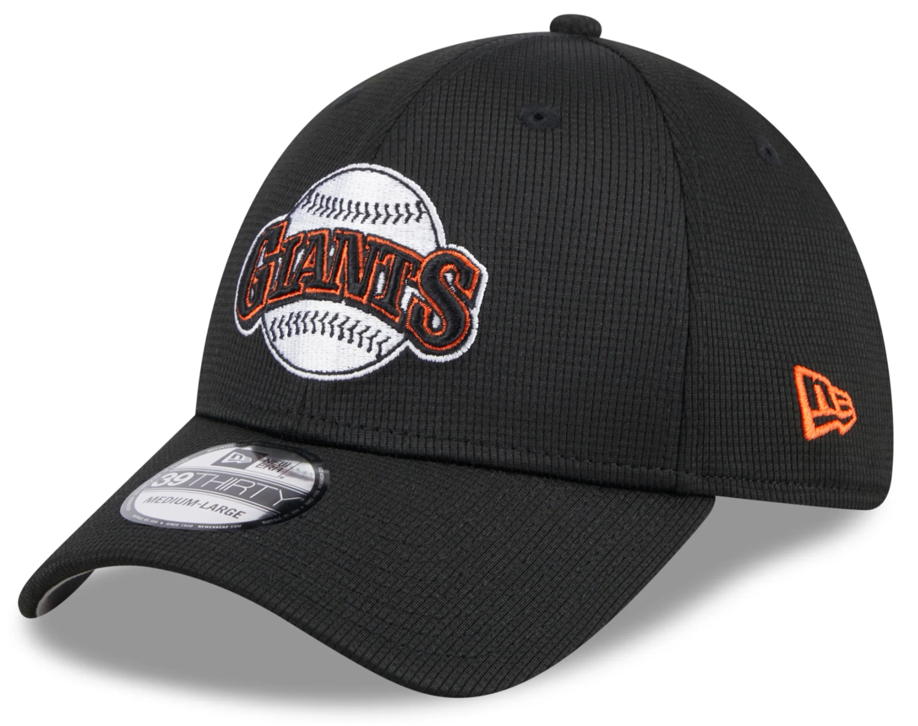 Men s San Francisco Giants New Era 2024 Batting Practice Black 39THIRTY Flex-Fit Hat Official Team Hat Sports Fan Cap Official NFL Team Hat Football