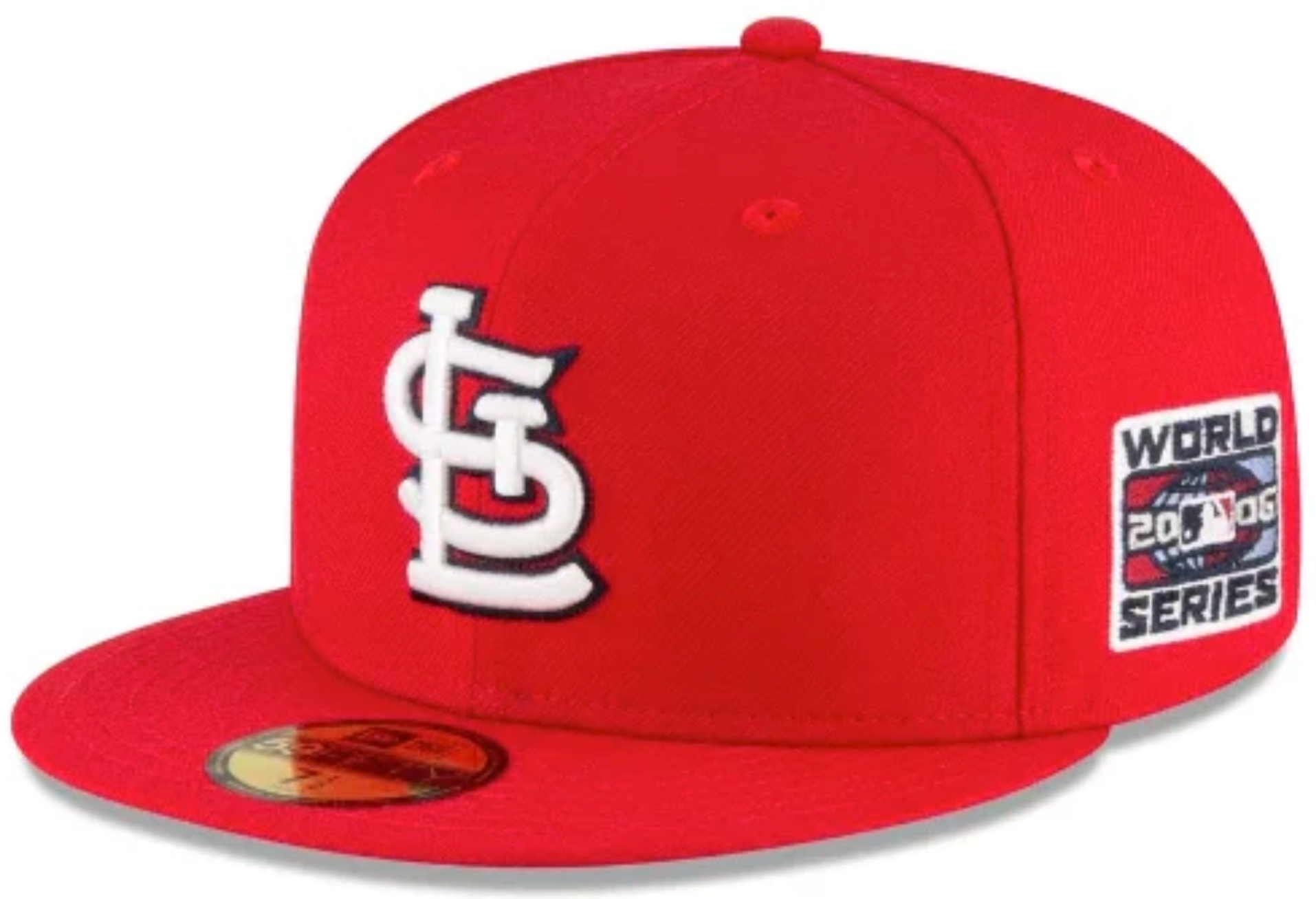 St Louis Cardinals New Era 2006 World Series Wool 59FIFTY Fitted Hat - Red Official Team Hat Sports Fan Cap Official NFL Team Hat Football Fan Cap