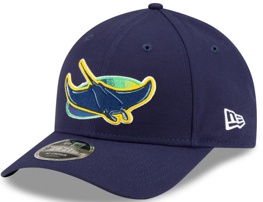 Tampa Bay Rays Alternate Navy New Era Player Replica M-Crown 9FORTY Adjustable Hat Official Team Hat Sports Fan Cap Official NFL Team Hat Football