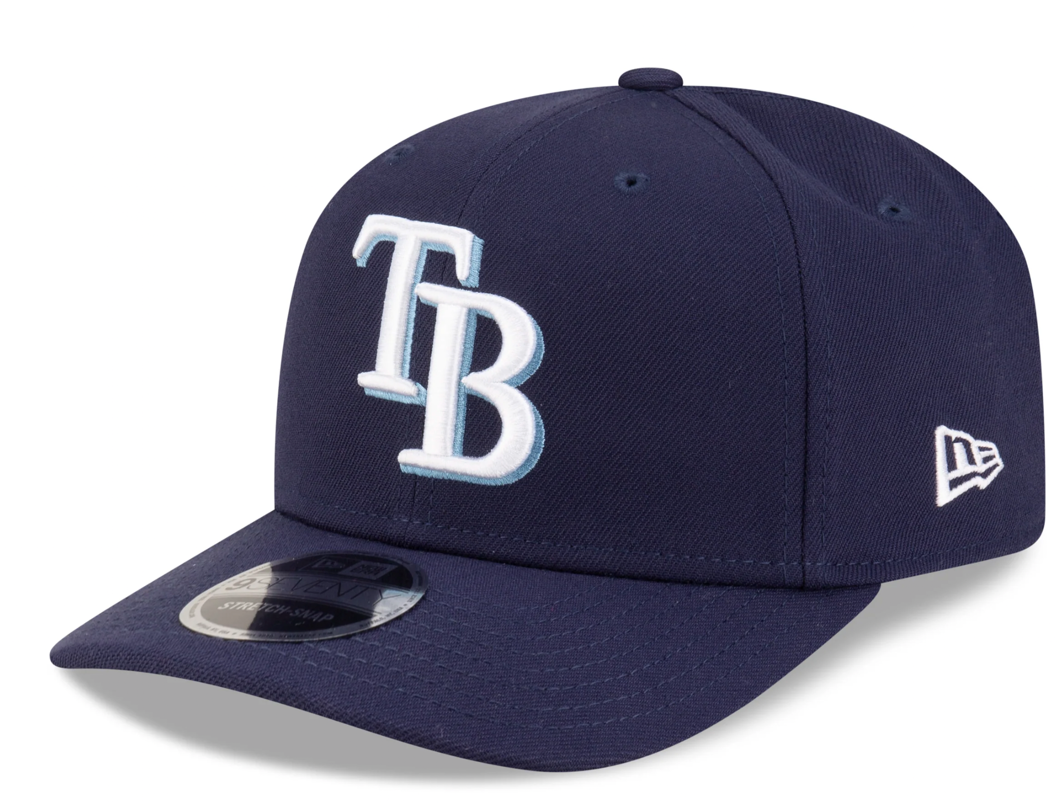 Tampa Bay Rays Navy New Era Player Replica 9SEVENTY Stretch Snap Adjustable Hat Official Team Hat Sports Fan Cap Official NFL Team Hat Football Fan