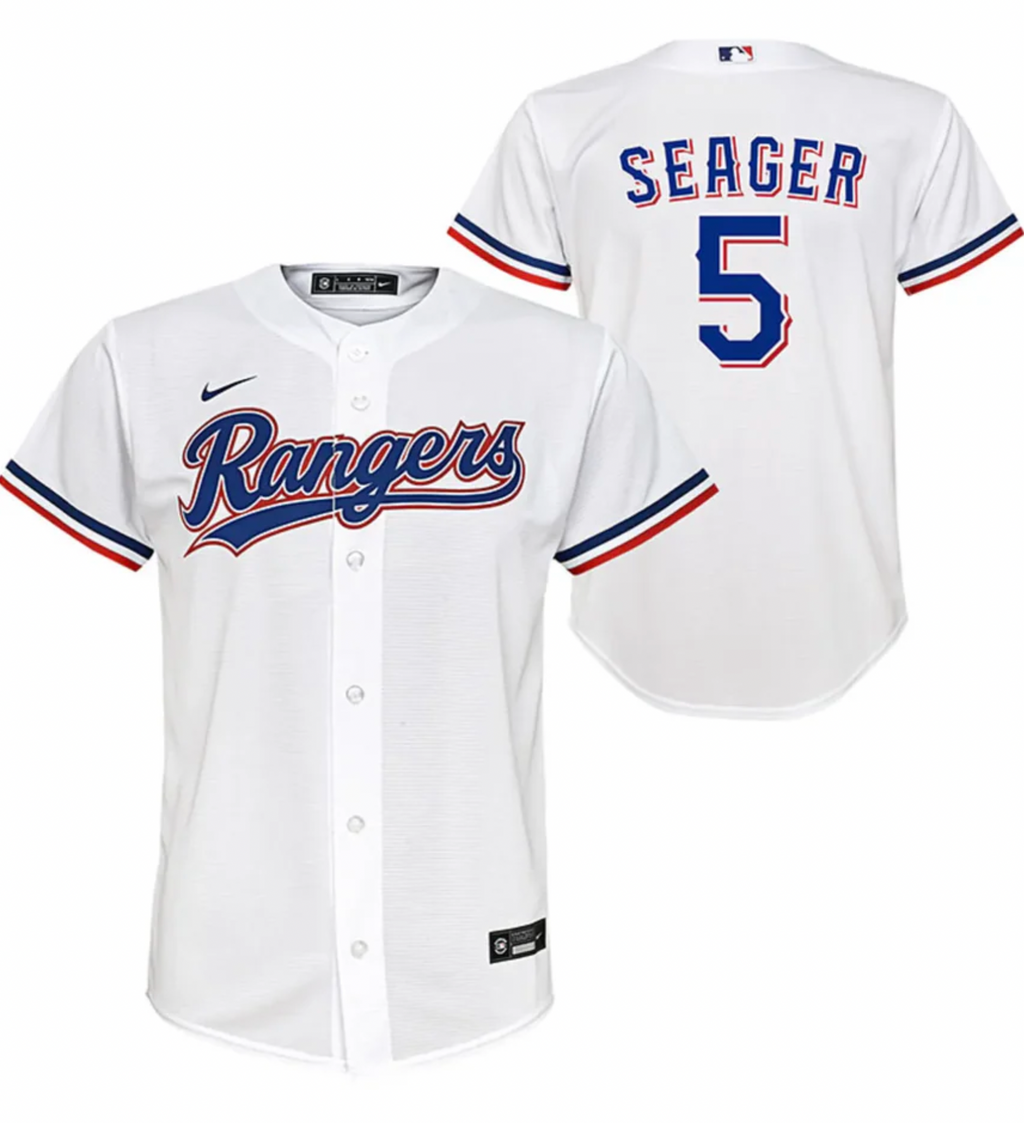 Youth Nike Corey Seager Texas Rangers White Home Replica Jersey Official Team Jersey Sports Fan Apparel Official NFL Team Jersey Football Fan Apparel