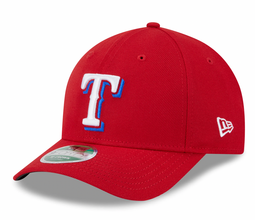 Texas Rangers Red Alternate New Era Player Replica M-Crown 9FORTY Adjustable Hat Official Team Hat Sports Fan Cap Official NFL Team Hat Football Fan