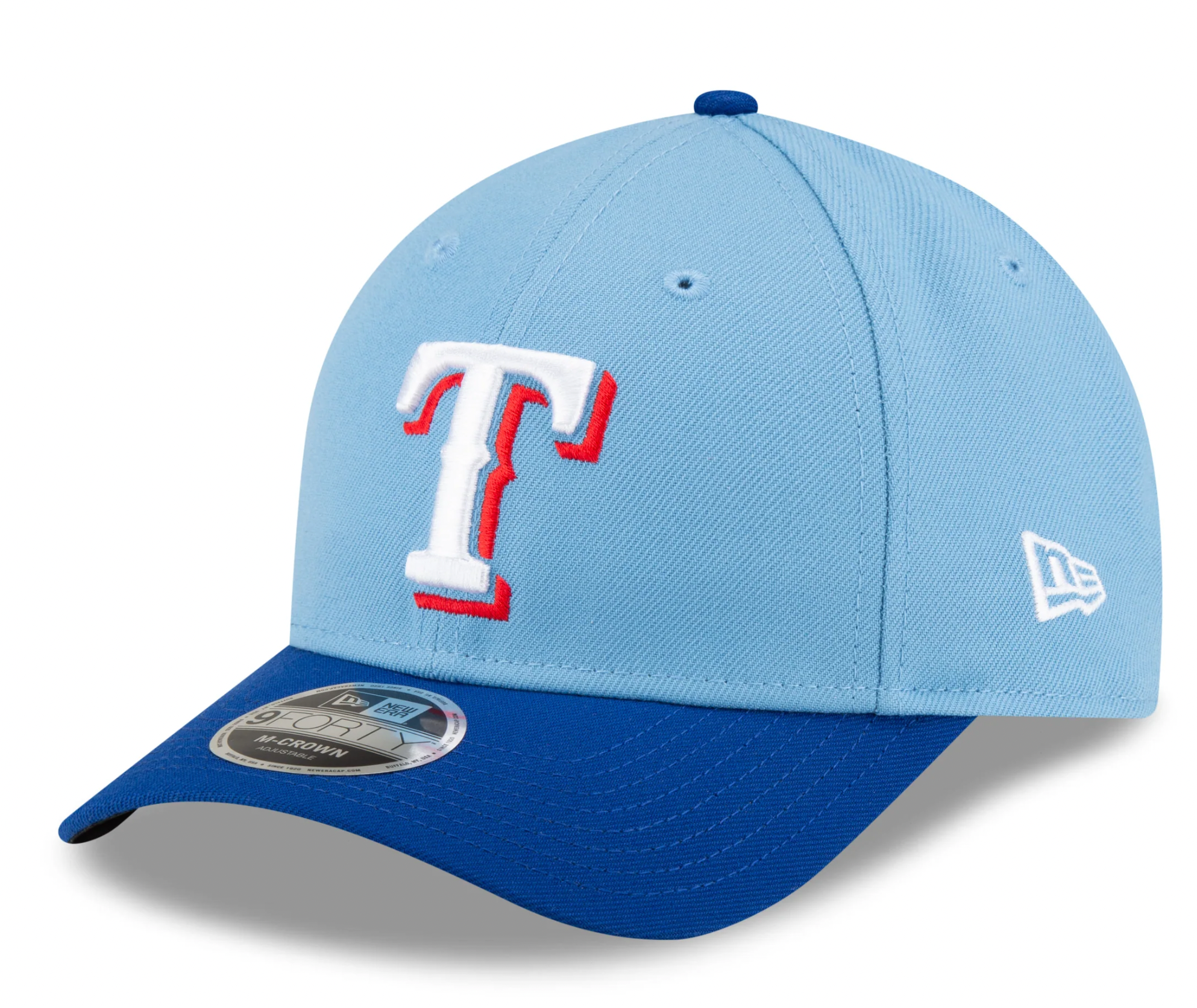 Texas Rangers Blue Alternate New Era Player Replica M-Crown 9FORTY Adjustable Hat Official Team Hat Sports Fan Cap Official NFL Team Hat Football Fan