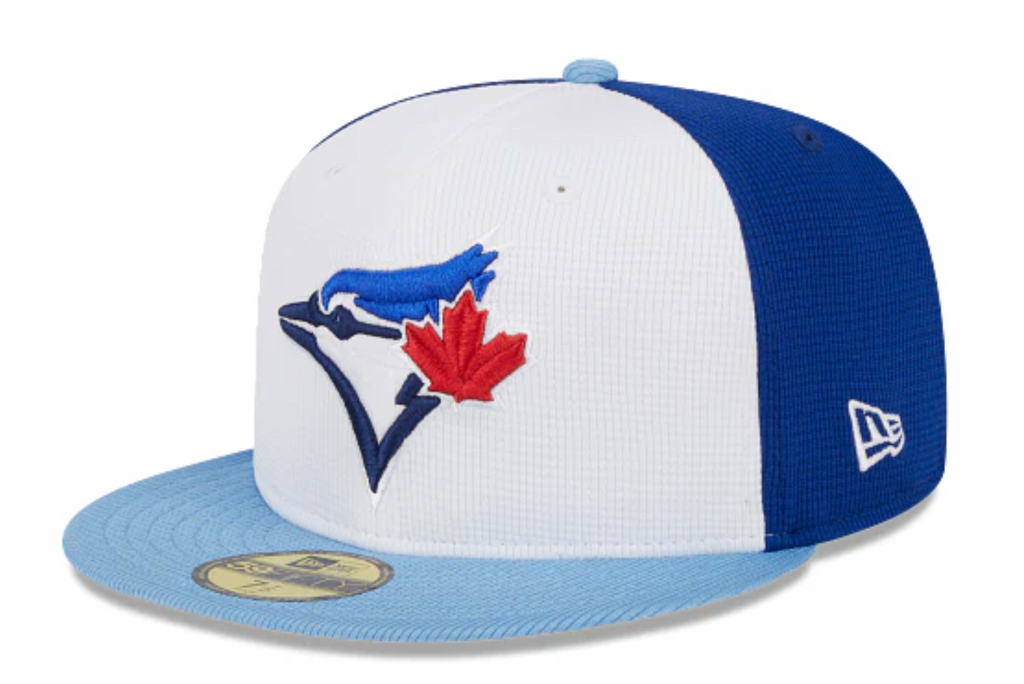 Toronto Blue Jays New Era White Blue 2024 Spring Training 59FIFTY Fitted Hat Official Team Hat Sports Fan Cap Official NFL Team Hat Football Fan Cap