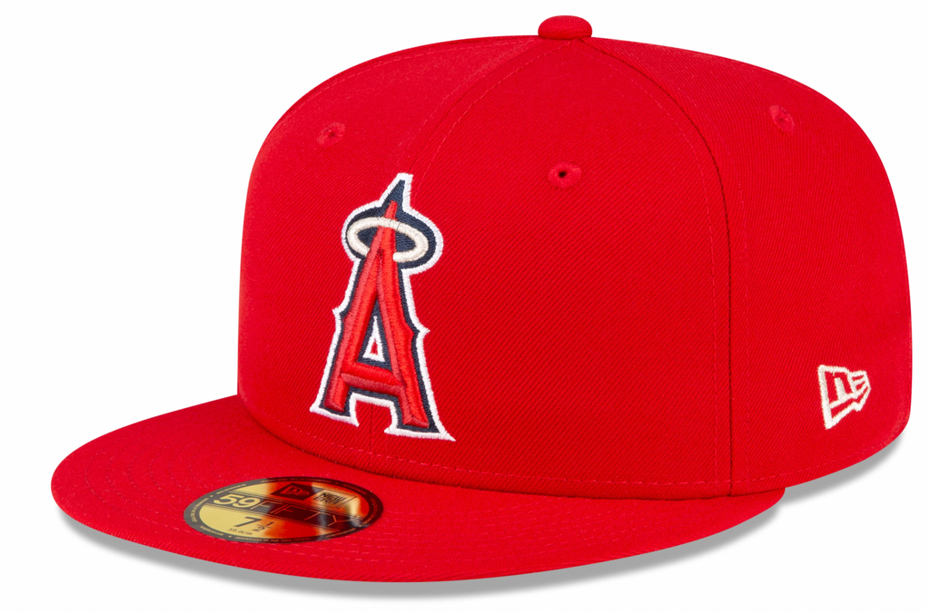 Men s Anaheim Angels New Era Red Game Authentic Collection On-Field 59FIFTY Fitted Hat Official Team Hat Sports Fan Cap Official NFL Team Hat