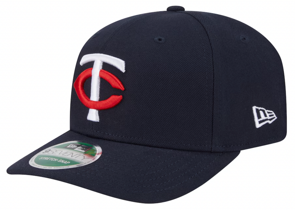 Minnesota Twins Navy New Era Player Replica 9SEVENTY Stretch Snap Adjustable Hat Official Team Hat Sports Fan Cap Official NFL Team Hat Football Fan