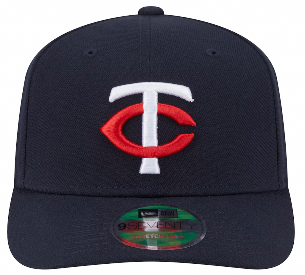 Minnesota Twins Navy New Era Player Replica 9SEVENTY Stretch Snap Adjustable Hat Official Team Hat Sports Fan Cap Official NFL Team Hat Football Fan