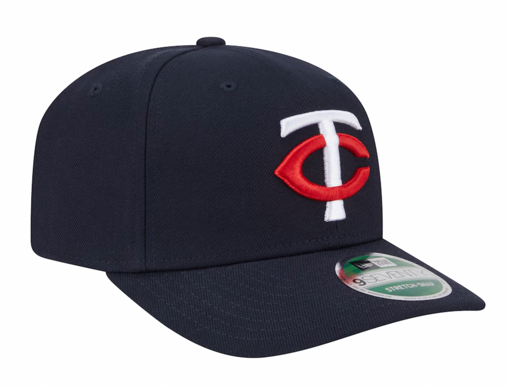 Minnesota Twins Navy New Era Player Replica 9SEVENTY Stretch Snap Adjustable Hat Official Team Hat Sports Fan Cap Official NFL Team Hat Football Fan