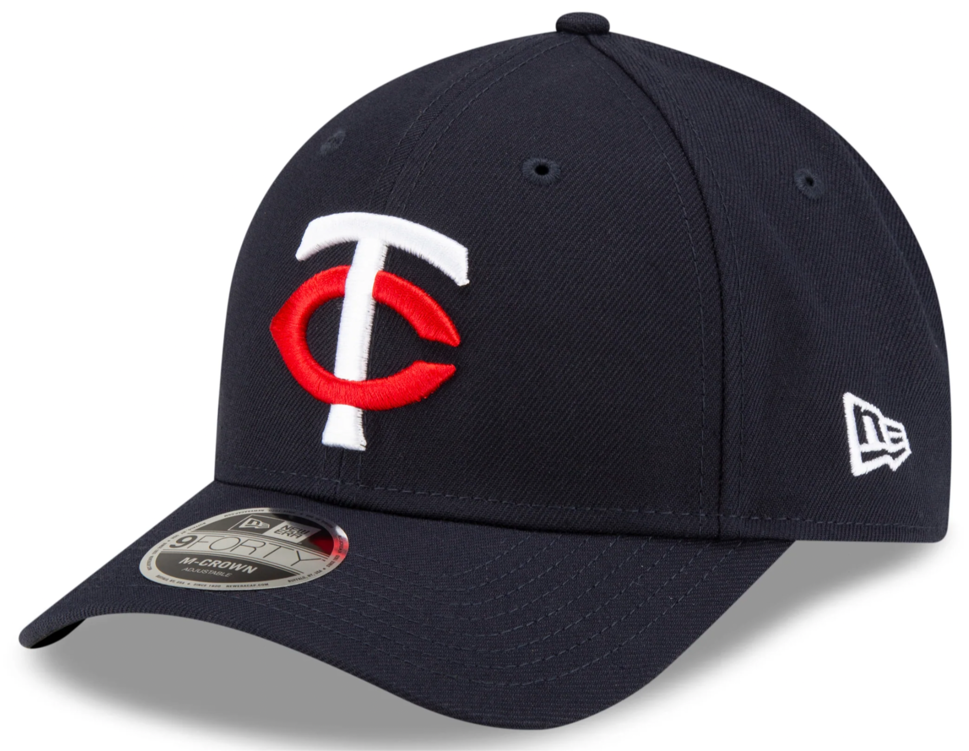 Minnesota Twins Navy New Era Player Replica M-Crown 9FORTY Adjustable Hat Official Team Hat Sports Fan Cap Official NFL Team Hat Football Fan Cap