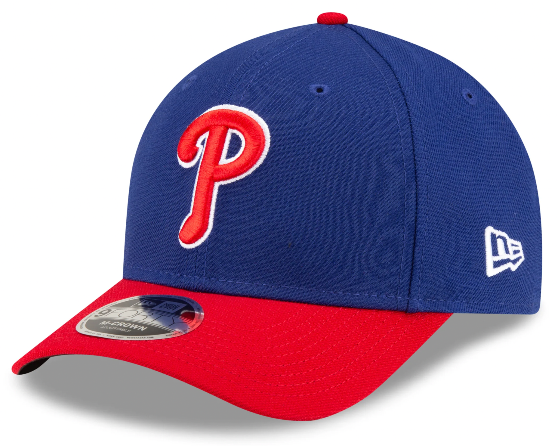Philadelphia Phillies 2 Tone Royal Red Alternate New Era Player Replica M-Crown 9FORTY Adjustable Hat Official Team Hat Sports Fan Cap Official NFL