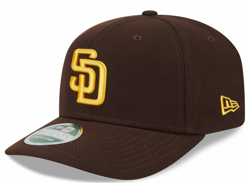 San Diego Padres Brown New Era Player Replica 9SEVENTY Stretch Snap Adjustable Hat Official Team Hat Sports Fan Cap Official NFL Team Hat Football