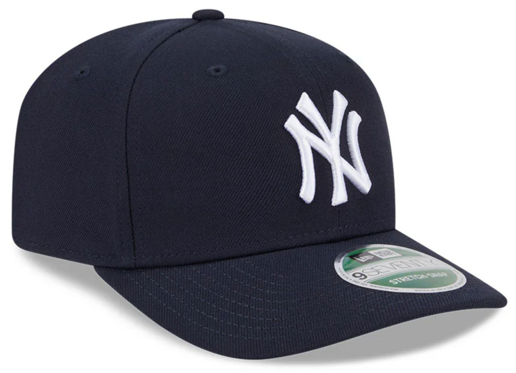 New York Yankes Navy New Era Player Replica 9SEVENTY Stretch Snap Adjustable Hat Official Team Hat Sports Fan Cap Official NFL Team Hat Football Fan