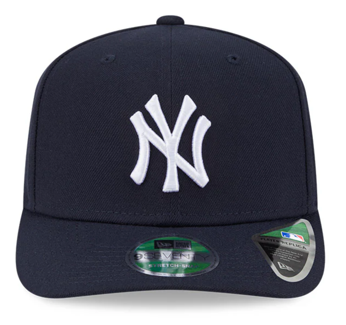 New York Yankes Navy New Era Player Replica 9SEVENTY Stretch Snap Adjustable Hat Official Team Hat Sports Fan Cap Official NFL Team Hat Football Fan