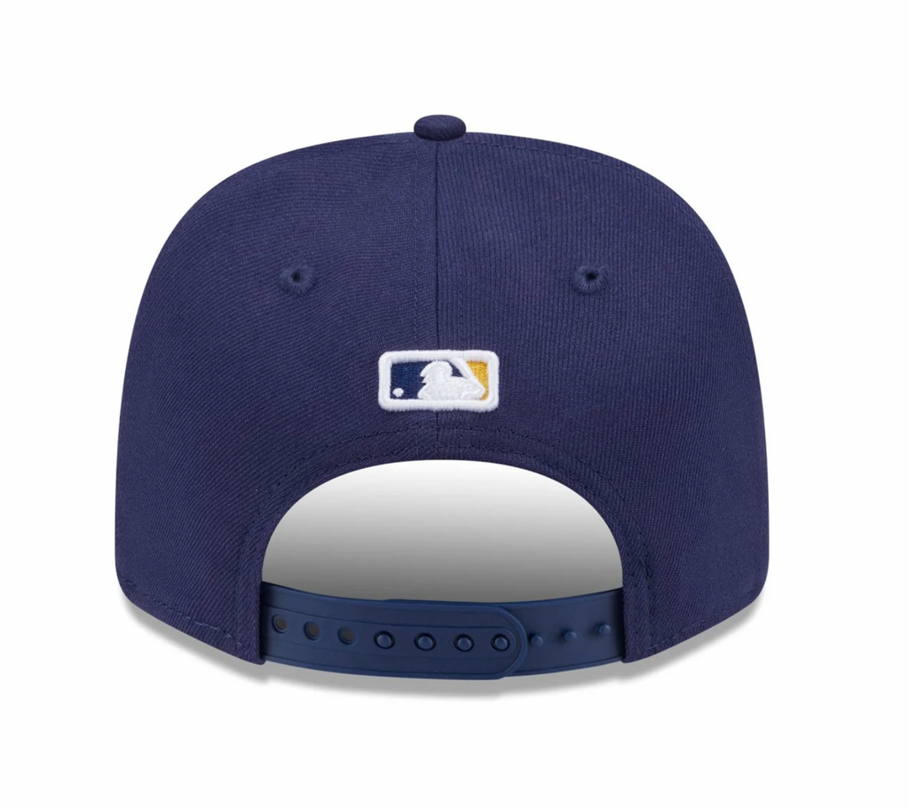 Milwaukee Brewers Navy New Era Player Replica 9SEVENTY Stretch Snap Adjustable Hat Official Team Hat Sports Fan Cap Official NFL Team Hat Football
