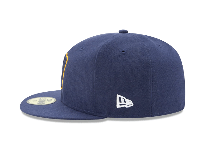 Milwaukee Brewers Authentic Collection 59Fifty Fitted Alt 2 Hat Official Team Hat Sports Fan Cap Official NFL Team Hat Football Fan Cap