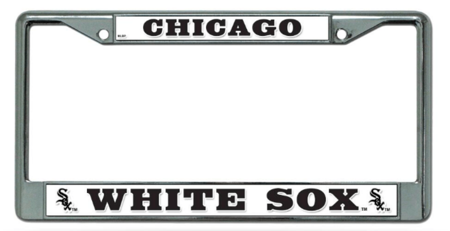Chicago White Sox Chrome License plate Frame By Rico Official Sports Fan Gear Official NFL Fan Gear Popular Style