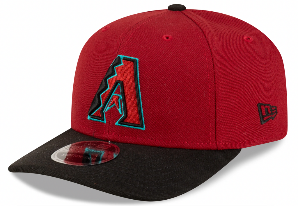 Arizona Diamondbacks Red New Era Player Replica 9SEVENTY Stretch Snap Adjustable Hat Official Team Hat Sports Fan Cap Official NFL Team Hat Football