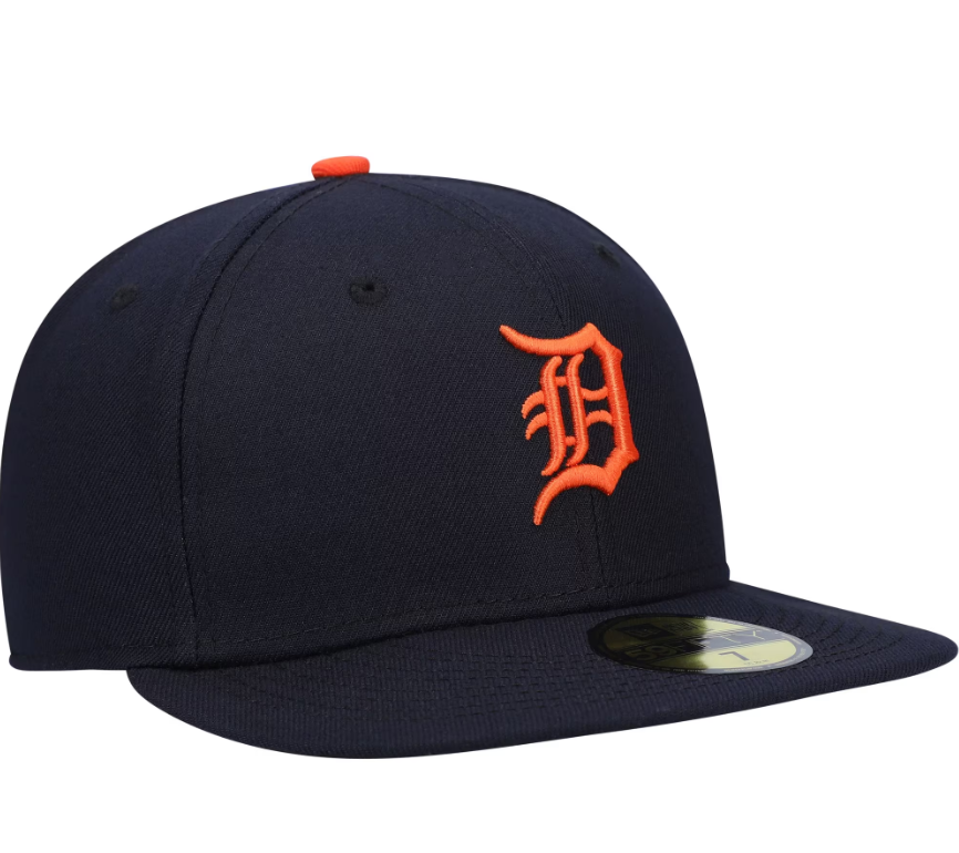 Men s Detroit Tigers New Era Navy Road Authentic Collection On-Field Logo 59FIFTY Fitted Hat Official Team Hat Sports Fan Cap Official NFL Team Hat