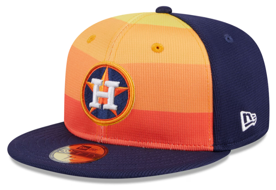 Men s Houston Astros New Era Navy 2024 Batting Practice 59FIFTY Fitted Hat Official Team Hat Sports Fan Cap Official NFL Team Hat Football Fan Cap