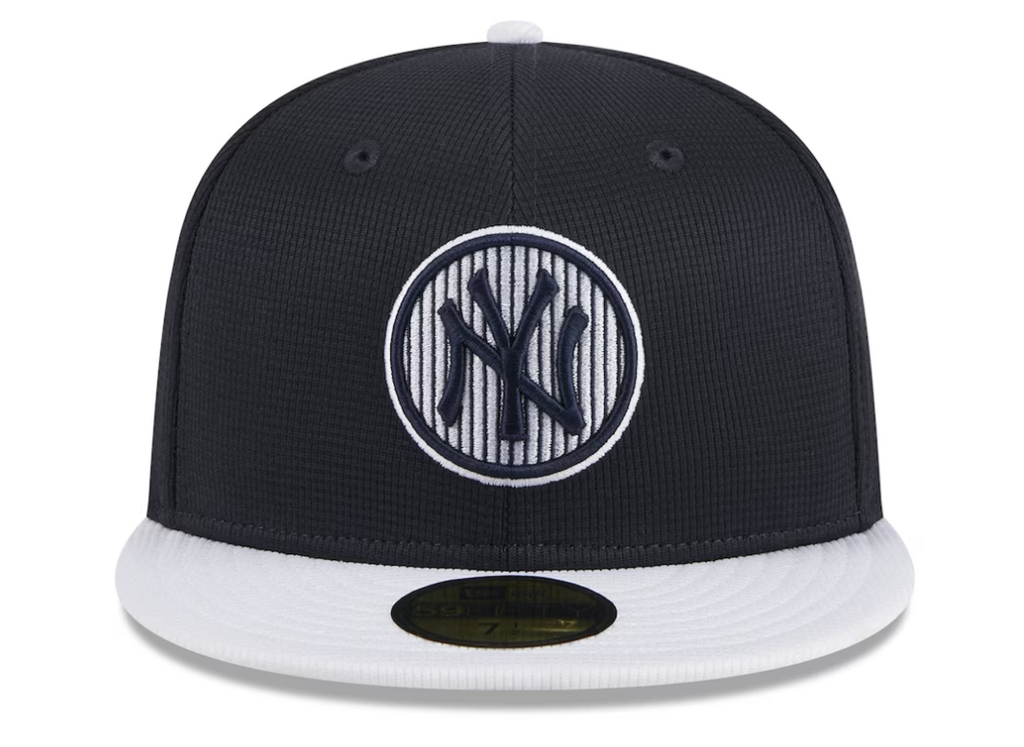 Men s New York Yankees New Era Navy 2024 Batting Practice 59FIFTY Fitted Hat Official Team Hat Sports Fan Cap Official NFL Team Hat Football Fan Cap