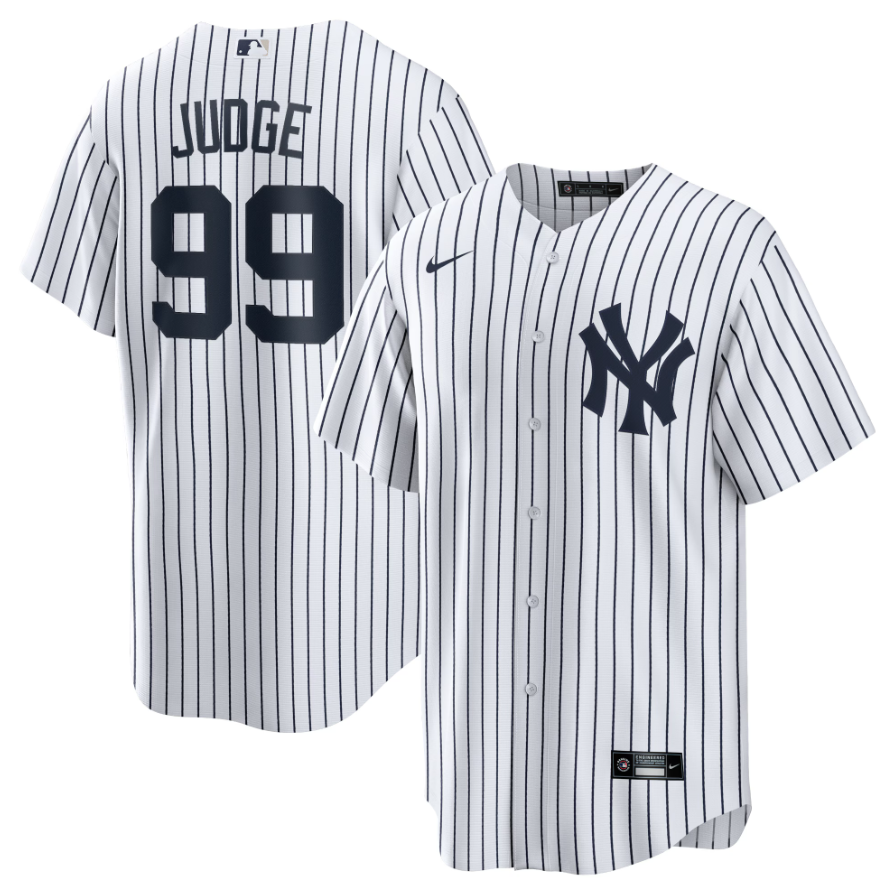Men s Aaron Judge New York Yankees Nike Home White Replica Jersey With Name Official Team Jersey Sports Fan Apparel Official NFL Team Jersey Football