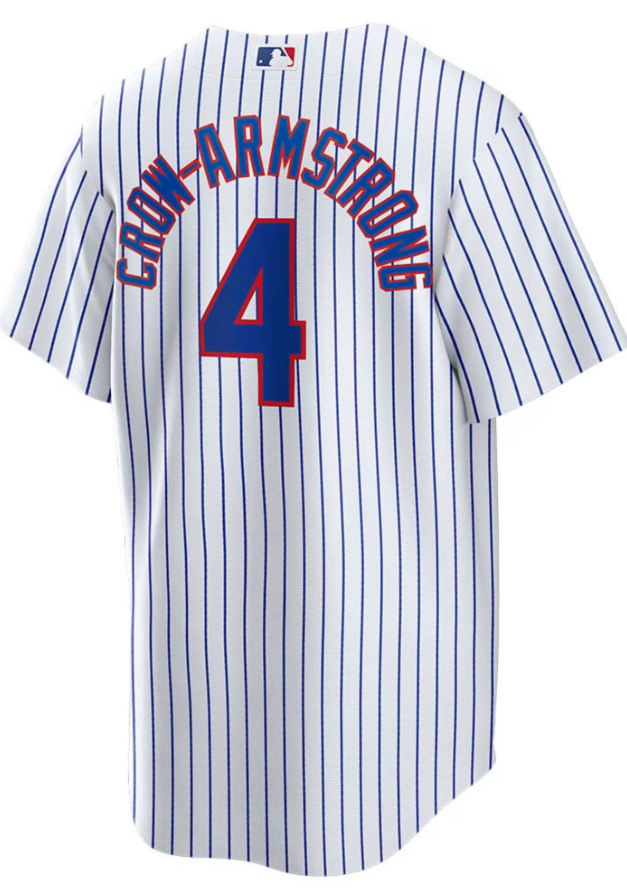 NIKE Men s Chicago Cubs Pete Crow-Armstrong 4 White Home Replica Jersey Official Team Jersey Sports Fan Apparel Official NFL Team Jersey Football Fan