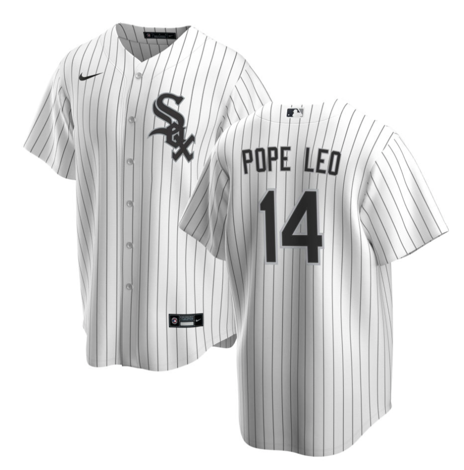 Pope Leo 14 Chicago White Sox NIKE Replica Men s Home Premium Twill Jersey Official Team Jersey Sports Fan Apparel Official NFL Team Jersey Football