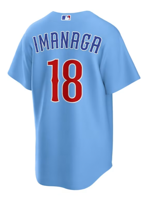 Men s Shota Imanaga 18 Chicago Cubs Nike Light Blue 2nd Alternate Replica Jersey Official Team Jersey Sports Fan Apparel Official NFL Team Jersey