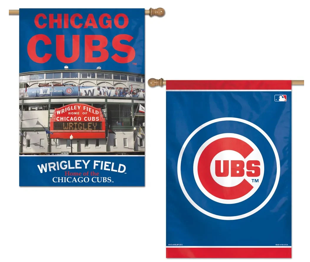 Chicago Cubs Vertical House Flag 2-Sided 28x40 Stadium Official Sports Fan Gear Official NFL Fan Gear Popular Style