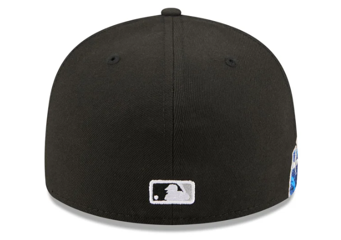 Chicago White Sox MLB Waves 59FIFTY Fitted New Era Black White Official Team Hat Sports Fan Cap Official NFL Team Hat Football Fan Cap