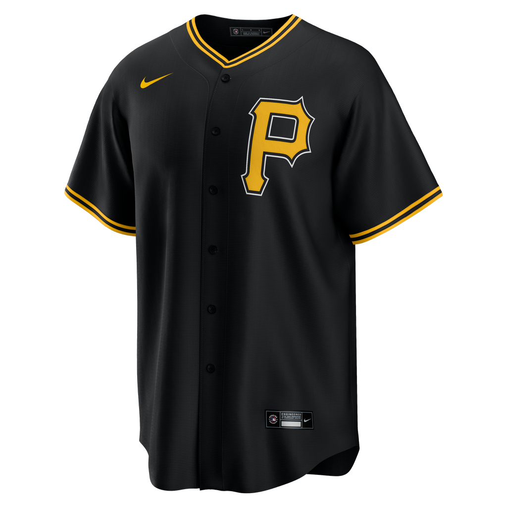 Men s Paul Skenes Pittsburgh Pirates Nike Black Alternate Replica Team Jersey Official Team Jersey Sports Fan Apparel Official NFL Team Jersey