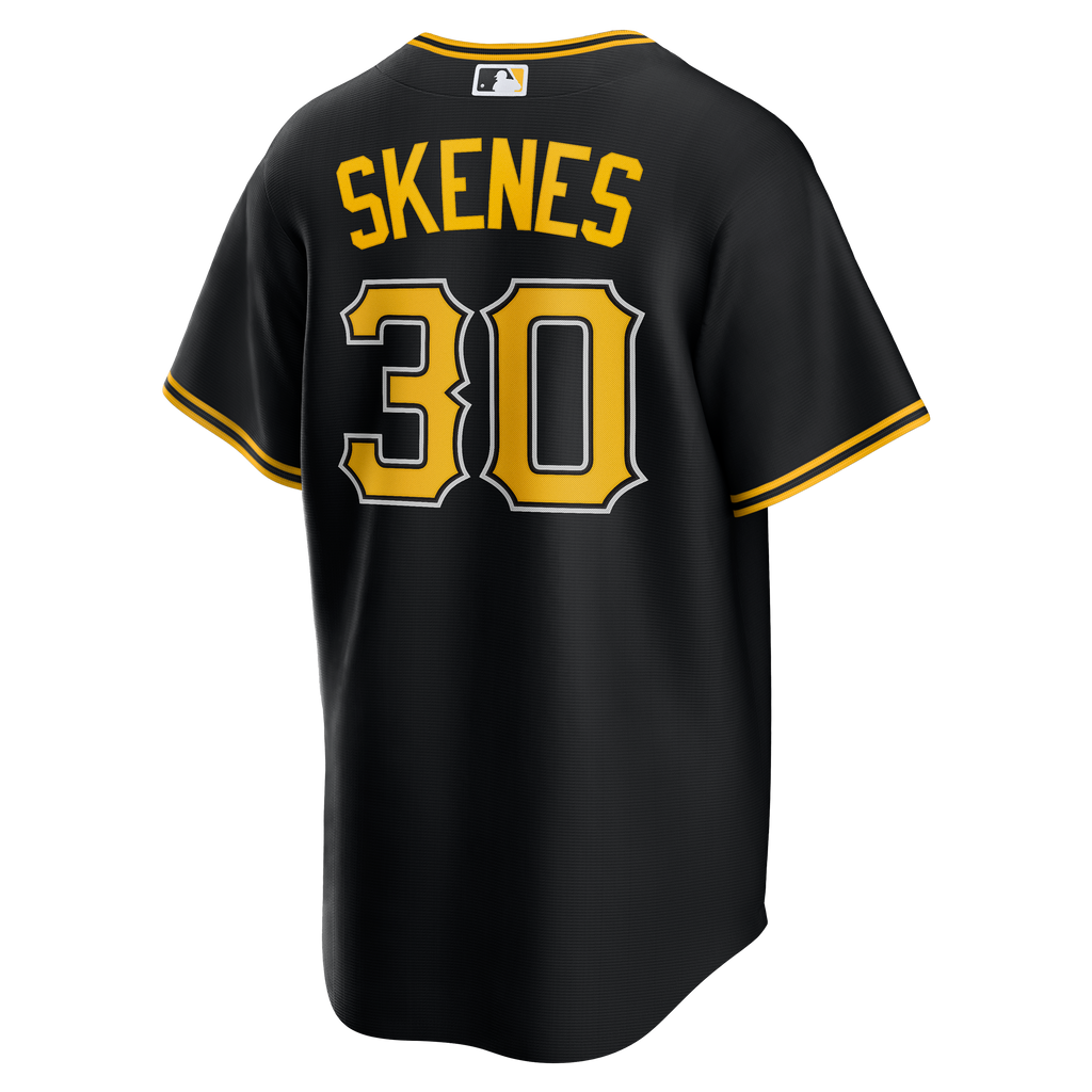 Men s Paul Skenes Pittsburgh Pirates Nike Black Alternate Replica Team Jersey Official Team Jersey Sports Fan Apparel Official NFL Team Jersey