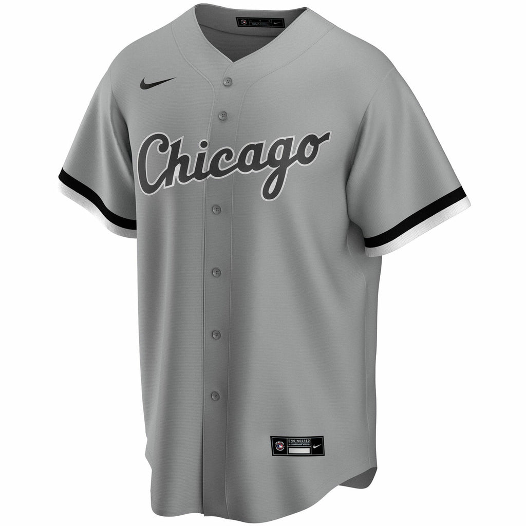 Men s Luis Robert Chicago White Sox Nike Gray Road Replica Team Jersey Official Team Jersey Sports Fan Apparel Official NFL Team Jersey Football Fan