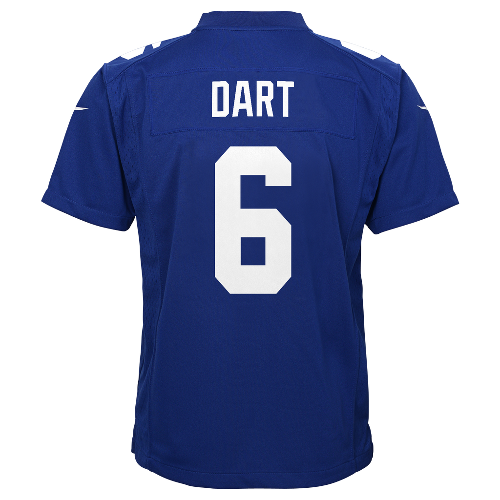 Youth Jaxson Dart New York Giants Home Royal Blue Nike Game Jersey