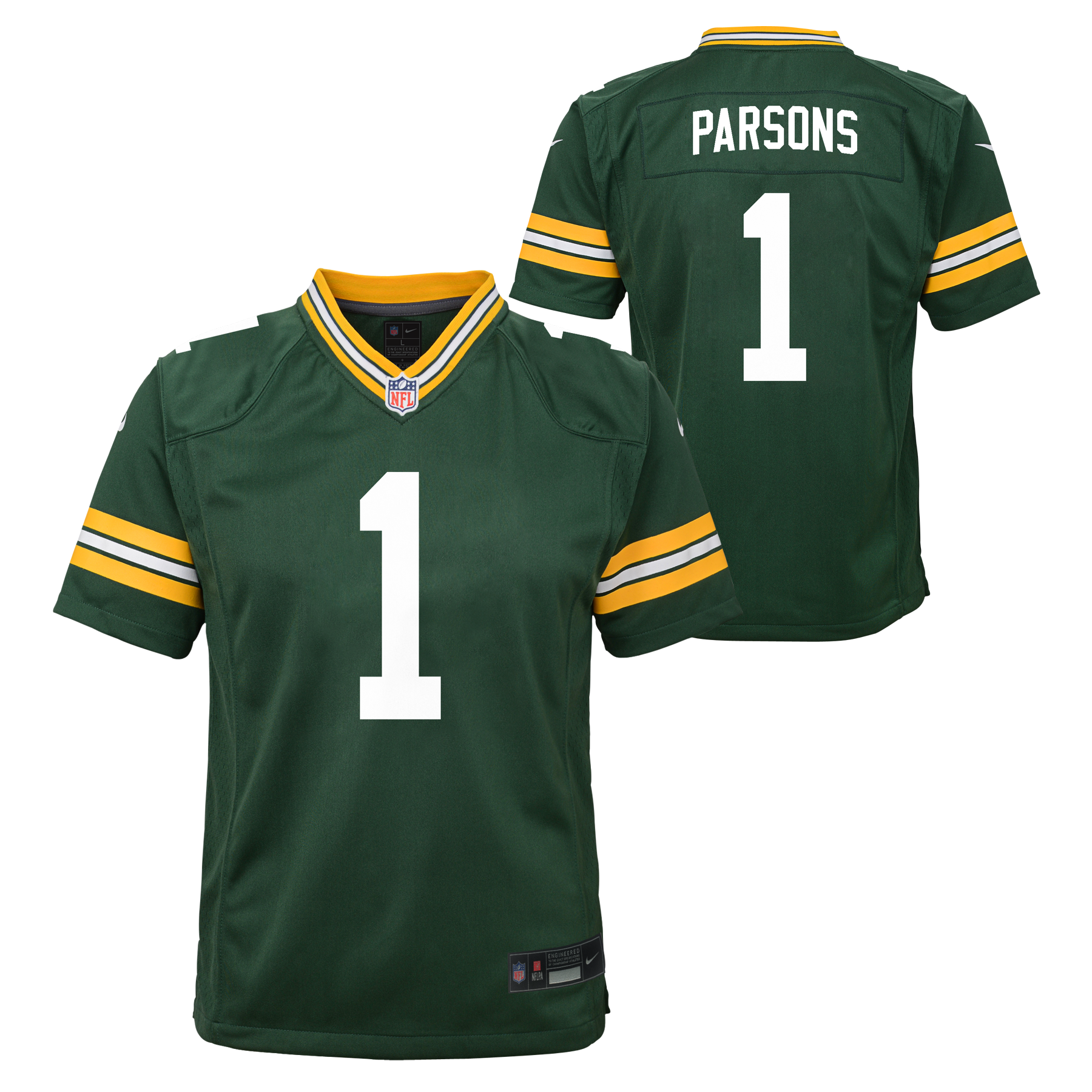 Youth Green Bay Packers Micah Parsons Nike Green Game Jersey