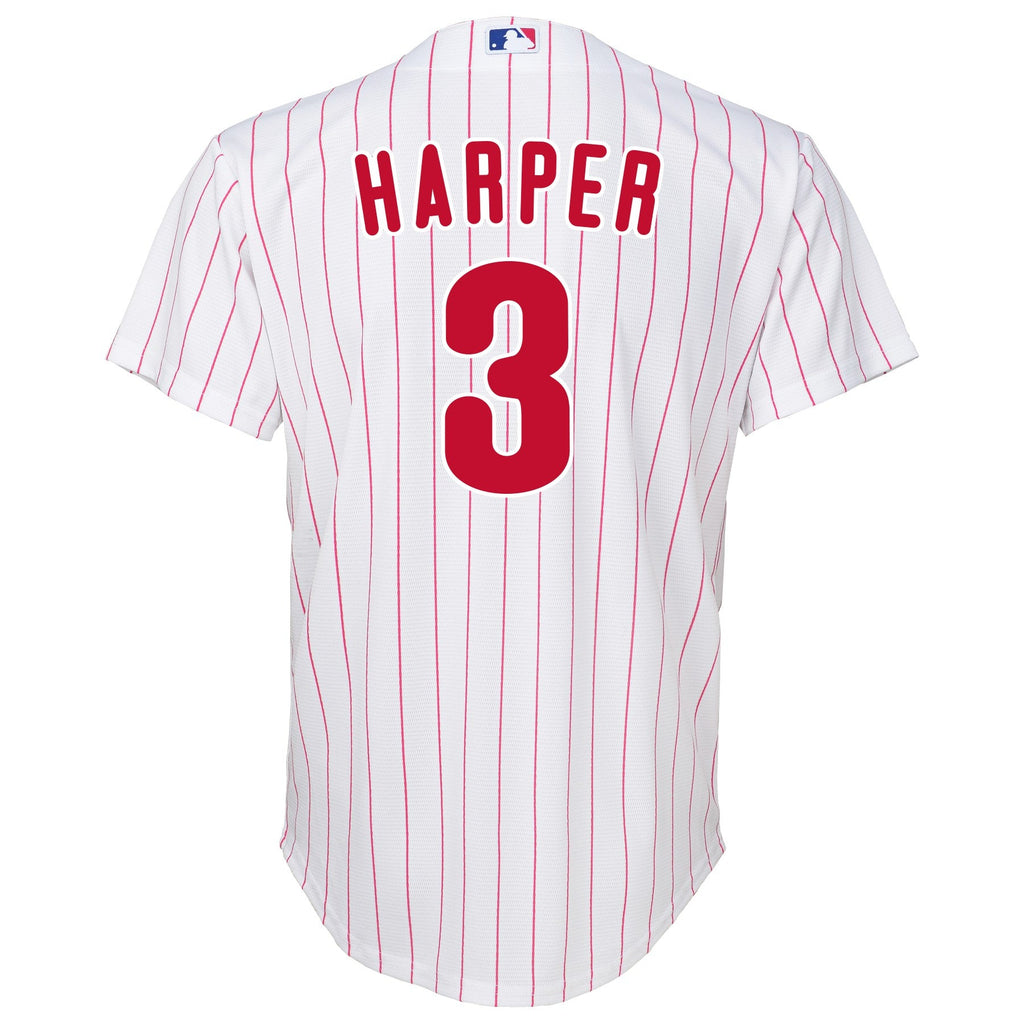Bryce Harper Philadelphia Phillies Youth NIKE Home Screen Print Replica Jersey Official Team Jersey Sports Fan Apparel Official NFL Team Jersey