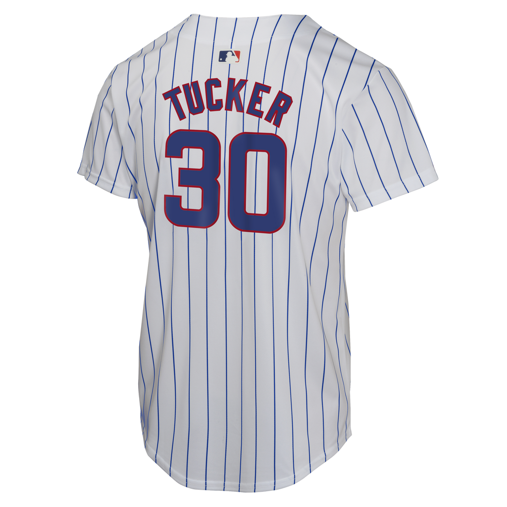 NIKE Youth Kyle Tucker Chicago Cubs White Home Replica Sublimated Twill Jersey Official Team Jersey Sports Fan Apparel Official NFL Team Jersey