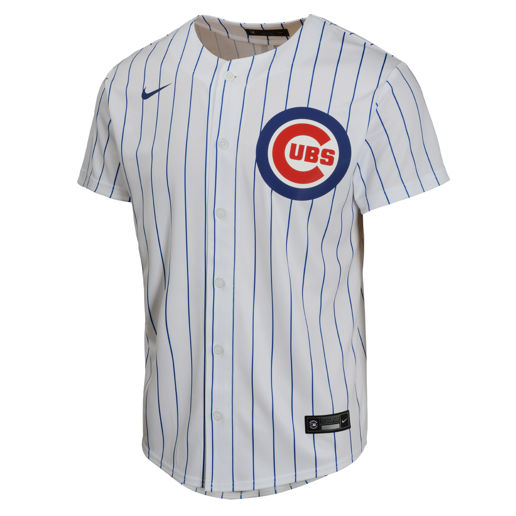 NIKE Youth Kyle Tucker Chicago Cubs White Home Replica Sublimated Twill Jersey Official Team Jersey Sports Fan Apparel Official NFL Team Jersey