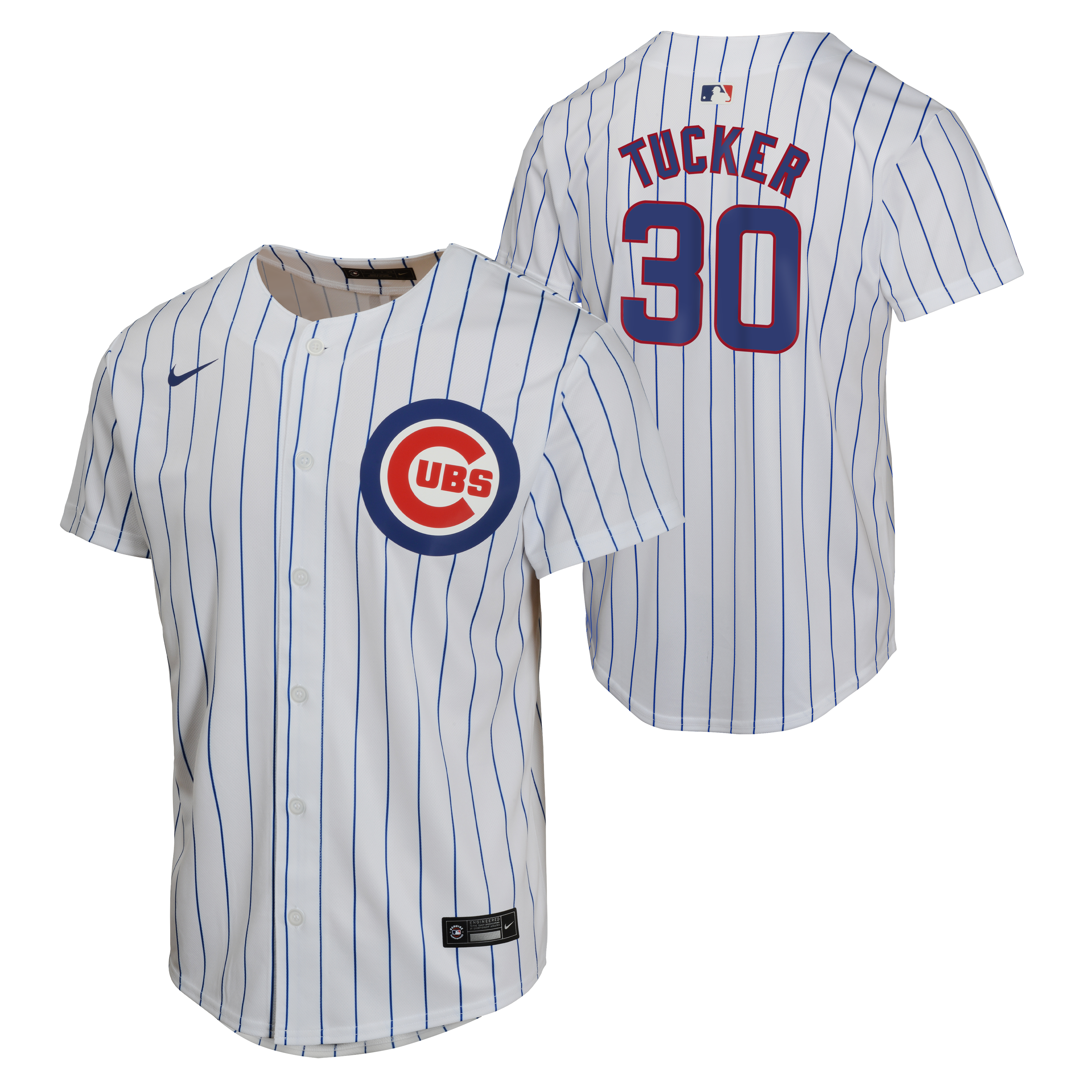 NIKE Youth Kyle Tucker Chicago Cubs White Home Replica Sublimated Twill Jersey Official Team Jersey Sports Fan Apparel Official NFL Team Jersey