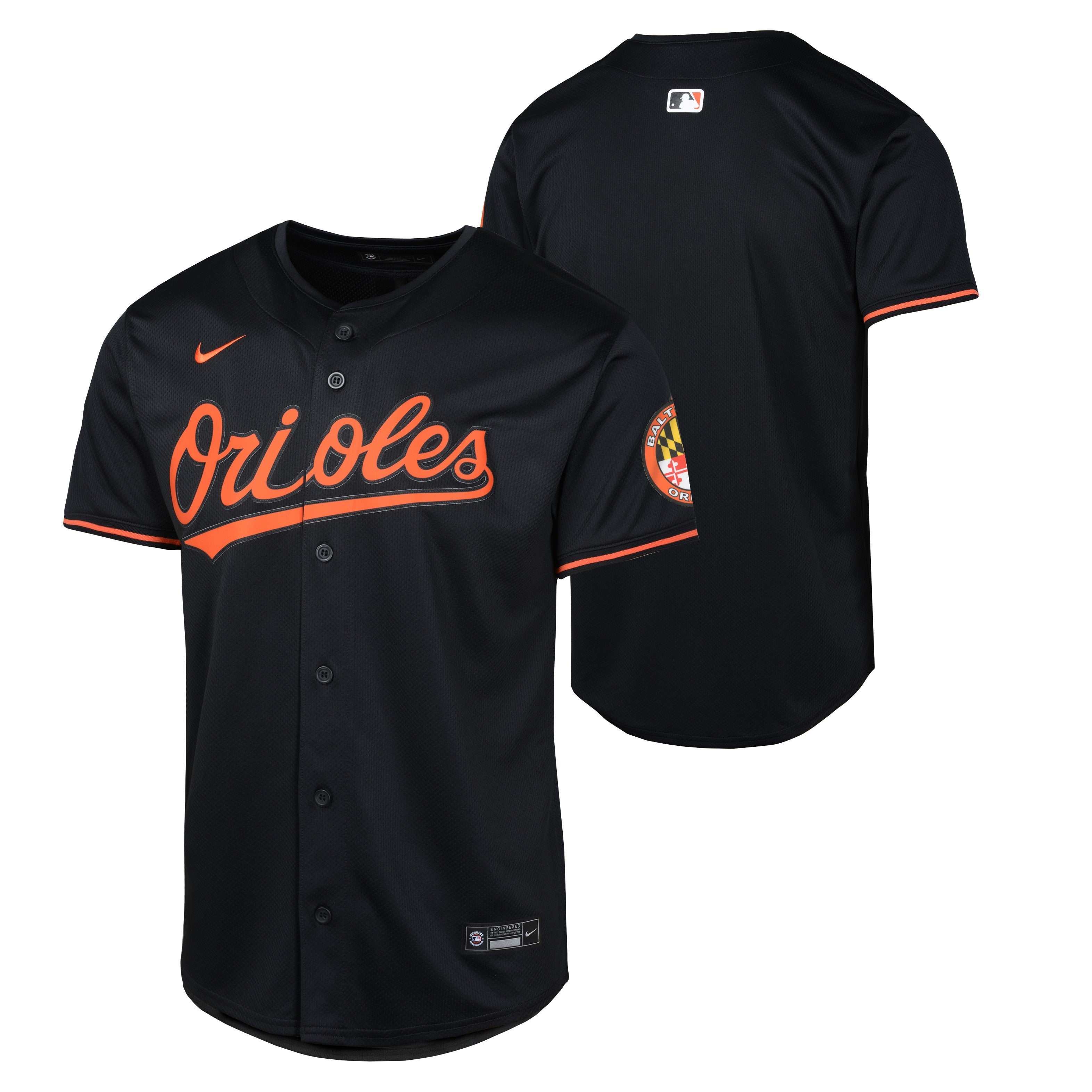 Youth Baltimore Orioles NIKE Black Alternate Limited Blank Replica Jersey Official Team Jersey Sports Fan Apparel Official NFL Team Jersey Football