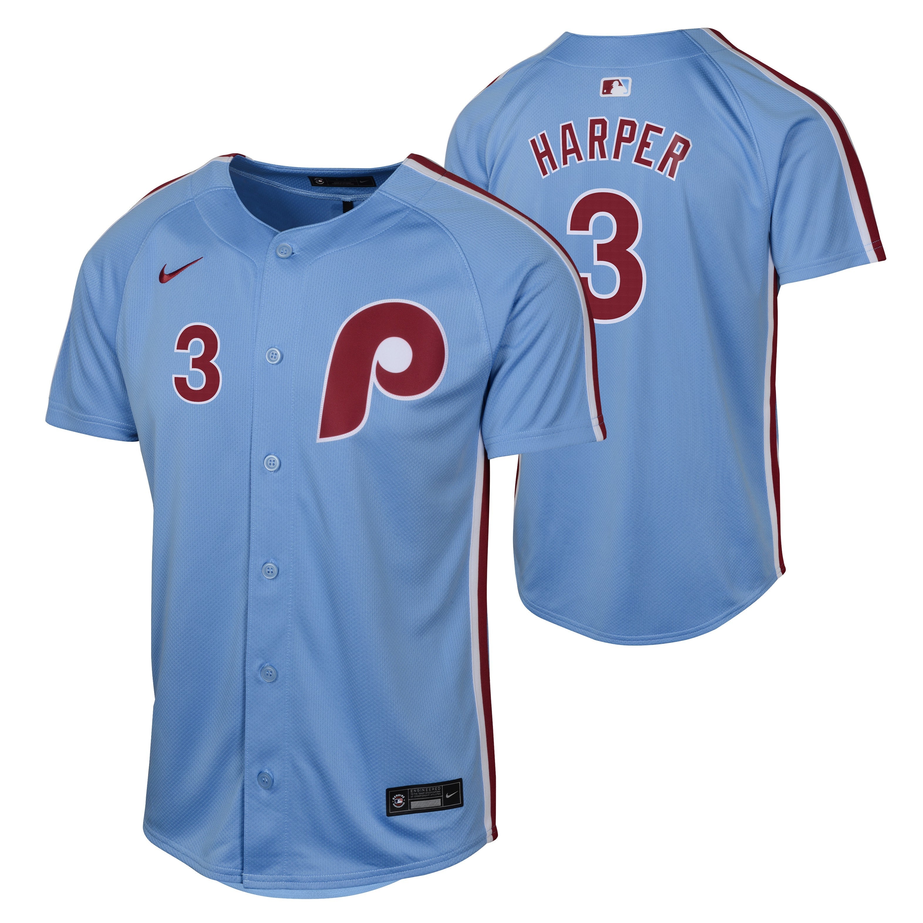 Youth Bryce Harper Philadelphia Phillies NIKE Blue Alternate Limited Replica Jersey Official Team Jersey Sports Fan Apparel Official NFL Team Jersey